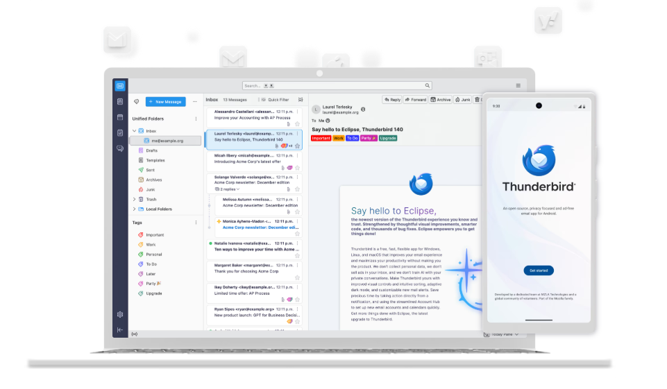 instalação do Thunderbird